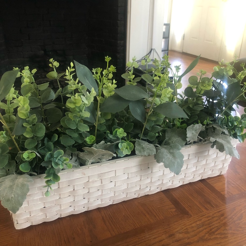 NWT Artifical Wicker Planter
